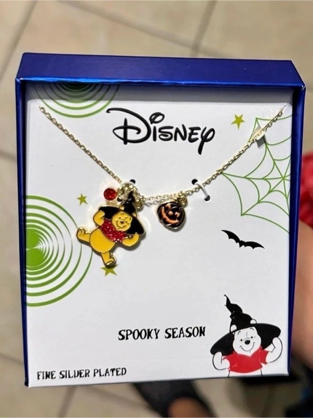 Disney Winnie The Pooh spooky season necklace